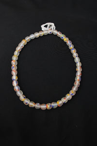 Clear glass beaded necklace