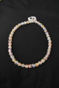 Clear glass beaded necklace